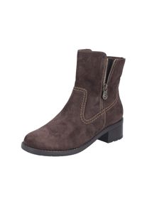 Stiefelette Rieker, Damen, Gr. 42, Textil, dunkelbraun, Veloursleder, unifarben, Schuhe Stiefelette, Boots, Herbststiefelette mit Blockabsatz