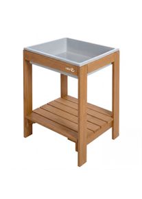 Spieltisch Roba "Outdoor+ Spieltisch TINY mit Spielwanne", teak, Spieltische, BabyB:38,5cm H:50cm T:32cm, Holz, Spieltisch, B:38,5cm H:50cm T:32cm