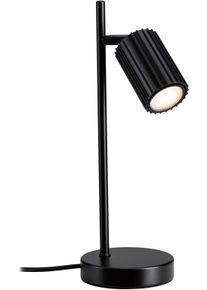 Paulmann Tischleuchte "Lirena max 1x7W GU10 Schwarz 230V Metall", schwarz (schwarz matt), 1, H: 35cm, 1 Stk., Leuchten, markante Lamellenstruktur, Tischleuchte