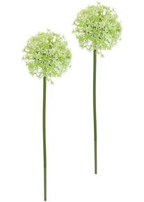 Kunstblume I.GE.A. "Allium Zierlauch", gr&uuml;n, B:13cm H:80cm L:13cm, Kunststoff, Kunstpflanzen, Kunstblume, Stielblume k&uuml;nstliche Blumen, 2er Set