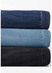 Bequeme Jeans SIEH AN "Jeans High-waist-Jeans in Karottenform", Damen, Gr. 21, Kurzgr&ouml;&szlig;en, blau (schwarz denim), Sportlich, schmal, Jeans Bequeme Jeans