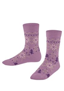 Socken Falke "Nordic Fair Isle", M&auml;dchen, Gr. 27-30, rosa (blush (8778)), Obermaterial: 58% Schurwolle WV. 42% Polyamid PA., glatt, Socken Socken