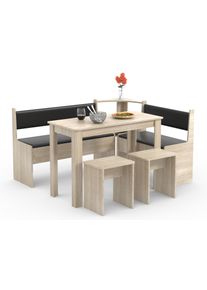 Essgruppe Vcm "Eckbankgruppe Sitzgruppe Esal Maxi", braun (sonoma, eiche), B:150cm T:153cm, Obermaterial: 100% Holz Wood., Sitzm&ouml;bel-Sets, Essgruppe