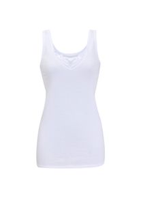 Achselhemd WITT "Achselhemd Achselhemd mit verschiedenen Spitzen-Motiven 3 St&uuml;ck", Damen, Gr. 52/54, 3 Stk., Normalgr&ouml;&szlig;en, aus Feinripp, wei&szlig;, Feinripp, , Basic, Unterhemden Achselhemd