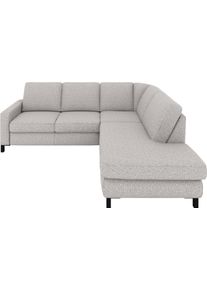 Ecksofa Musterring "MR365", beige (elephant), B:233cm H:84cm T:219cm, 100% Polyester, Sofas, Ecksofa, Mit flacher 15 cm Armlehne, wahlweise in 3 Materialien, 233 x 219 cm