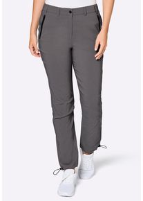 Trainingshose WITT "Funktions-Hose Funktionshose, am Saum weitenverstellbar", Damen, Gr. 54, N-Gr, grau (anthrazit), Basic, Hosen Trainingshose