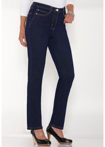 5-Pocket-Jeans SIEH AN "Jeans 5-Pocket-Jeans mit seitlichem Dehnbund", Damen, Gr. 28, K-Gr, blau (dunkelblau), Denim/Jeans, , Sportlich, gerade, Jeans 5-Pocket-Jeans