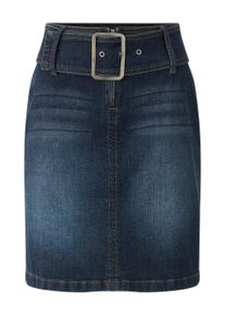 Jeansrock Heine "Jeans-Rock Jeansrock mit Montage-G&uuml;rtel", Damen, Gr. 50, blau (blau, stone, washed), Denim/Jeans, , Casual, R&ouml;cke Jeansrock