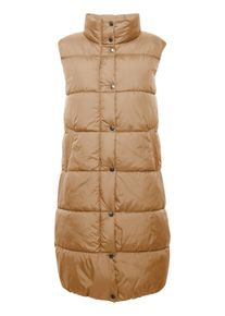 Longweste oxmo "Longweste OXBodani", Damen, Gr. 34, beige (tannin), Obermaterial: 100% Nylon NY., Westen Longweste