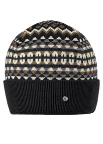 Strickm&uuml;tze Burlington "Fair Isle", Damen, Gr. onesize, braun (schwarz (3000)), M&uuml;tzen Strickm&uuml;tze