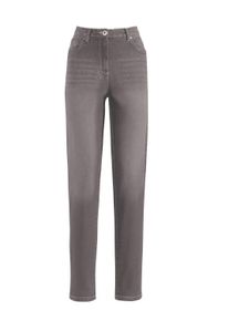 5-Pocket-Jeans SIEH AN "Jeans Stretch-Jeans in Used-Optik", Damen, Gr. 5, Normalgr&ouml;&szlig;en, grau, denim, Modisch, Jeans 5-Pocket-Jeans