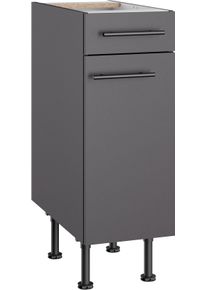 Unterschrank Optifit "Fiona", grau (anthrazit matt), B:30cm H:87cm T:58,1cm, Holzwerkstoff, Schr&auml;nke, Unterschrank, Breite 30 cm, mit h&ouml;henverstellbaren Stellf&uuml;&szlig;en