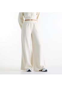 Sweathose New Balance "BRUSHED COASTAL FLEECE PANT", Damen, Gr. S, N-Gr, beige (linen (lin)), Obermaterial: 70% Baumwolle, 30% Polyester, Hosen Sweathose, normale Weite, aus Baumwolle und Polyester, f&uuml;r Erwachsene