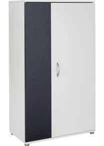 Mehrzweckschrank Home Affaire "Wien", schwarz-wei&szlig; (wei&szlig;, anthrazit), B:70cm H:121cm T:35cm, Holzwerkstoff, Schr&auml;nke, Mehrzweckschrank, B&ouml;den h&ouml;henverstellbar, robuste Melamin-Oberfl&auml;che, mehrere Farben