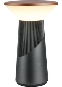 Briloner Leuchten LED Tischleuchte "PILIA", schwarz (anthrazit, metallic), 1, &Oslash; 15cm H: 24cm, 1 Stk., Leuchten, 15x24 cm, Akku tauschbar, Indoor/Outdoor, Wohnzimmer, Balkon, LED Tischleuchte