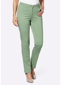 Bequeme Jeans SIEH AN "Stretch-Hose Stretch-Hose mit schmaler Beinweite", Damen, Gr. 25, Kurzgr&ouml;&szlig;en, gr&uuml;n (eucalyptus), Twill, , Sportlich, schmal, Jeans Bequeme Jeans