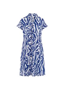 Sommerkleid SIEH AN "Sommerkleid Sommerkleid im Animal-Dessin", Damen, Gr. 56, N-Gr, royalblau, wei&szlig;, bedruckt, Modisch, Kleider Sommerkleid