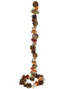 Kunstgirlande I.GE.A. "Naturgirlande Zapfen", braun (orange), B:8cm H:150cm L:6cm, Kunstpflanzen, Kunstgirlande, Trockenblumen Christbaumkugeln Beeren
