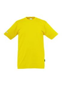 T-Shirt Uhlsport "T-Shirt Team Kids", M&auml;dchen, Gr. 116, gelb (limonengelb), Obermaterial: 100% Baumwolle CO(Bio)., Shirts T-Shirt