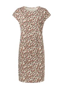 Sommerkleid SIEH AN "Jersey-Kleid Jerseykleid in Baumwoll-Qualit&auml;t", Damen, Gr. 48, N-Gr, champagner, camel, bedruckt, Basic, Rundhals, Kleider Sommerkleid