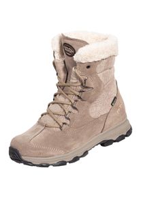 Stiefel Meindl "Meindl Civetta Lady 2 GTX beige", Damen, Gr. 39,5, Synthetik, beige, Mesh, Veloursleder, unifarben, Schuhe Stiefel, Sportlicher Damen-Winterstiefel mit GORE-TEX Webpelzfutter