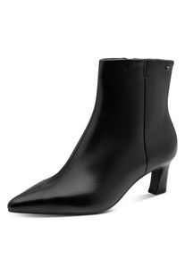 Stiefelette Tamaris, Damen, Gr. 39, Synthetik Textil, schwarz, Lederimitat, unifarben, Basic, Schuhe Stiefelette, Trichterabsatz, Businessschuh, in veganer Verarbeitung