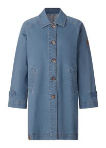 Kurzjacke WITT "Jeans-Mantel Kurzmantel aus weichem Denim", Damen, Gr. 44, blau (blau, bleached), Denim/Jeans, , Sportlich, Jacken Kurzjacke