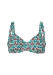 B&uuml;gel-Bikini WITT "Bikini-Oberteil Bikini-Oberteil", Damen, Gr. 50, Cup C, bunt (t&uuml;rkis, violett, bedruckt), Modisch, Bikini-Sets B&uuml;gel-Bikini