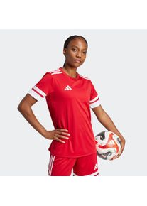 Fu&szlig;balltrikot adidas Performance "SQUADRA 25 TRIKOT", Damen, Gr. S, rot (team power rot 2, wei&szlig;), Obermaterial: 100% Polyester, Rundhals, Trikots Fu&szlig;balltrikot