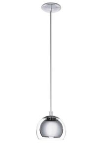 Eglo H&auml;ngeleuchte "ROCAMAR", silber (chrom klar), 1, &Oslash; 19cm H: 110cm, 1 Stk., Leuchten, H&auml;ngeleuchte - Esstischlampe - f&uuml;r K&uuml;che, Esszimmer oder Wohnzimmer, H&auml;ngeleuchte