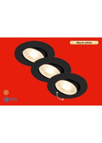 Briloner Leuchten LED Einbauleuchte "SHOW", schwarz (matt, schwarz), 3, H: 7,5cm, 1 Stk., Leuchten, 90x24 mm, Wohnzimmer, Flur, LED Einbauleuchte