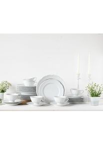 Kombiservice Creatable "Geschirr-Set Maria Theresia", wei&szlig;, 30 Stk., Porzellan, Geschirr-Sets, Kombiservice, Service, wei&szlig;, klassische, traditionelle Form, 30 Teile f&uuml;r 6 Personen