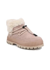 Winterboots Palladium "PALLASHOCK LO HIVER", Damen, Gr. 41, w&auml;rmend, beige (sand flow), Leder, Schuhe Winterboots, Winterschuhe, Winterstiefel, Snowboots