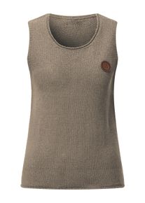Pullunder WITT "Stricktop Stricktop mit Rundhals-Ausschnitt", Damen, Gr. 44, beige (schlamm), Sportlich, Rundhals, Pullover Pullunder
