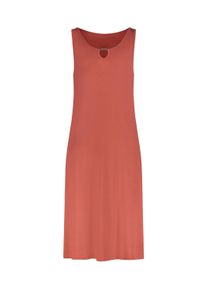 Strandkleid WITT "Sommerkleid Sommerkleid mit Zierspange", Damen, Gr. 44/46, N-Gr, orange (terrakotta), Modisch, Rundhals, Kleider Strandkleid