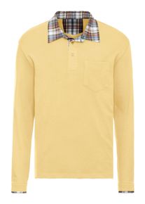 Poloshirt WITT "Langarm-Poloshirt Langarm-Poloshirt", Herren, Gr. 48/50, gelb, Basic, Shirts Poloshirt