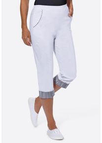 Schlupfhose WITT "Capri-Hose Caprihose in Schlupfform", Damen, Gr. 50, N-Gr, wei&szlig;, Sportlich, schmal, Hosen Schlupfhose