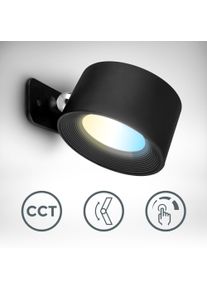 B.K.LICHT LED Wandleuchte "BKL1597 Magnetische Akku Wandlampe, 3-Stufen Dimmer, mit USB-C", schwarz, 1, &Oslash; 4,5cm H: 9,5cm, 1 Stk., Leuchten, CCT-Funktion, 150Lm, 2W, 14h Leuchtdauer, 4,5 x 8 x 9,5 cm, Schwarz, LED Wandleuchte