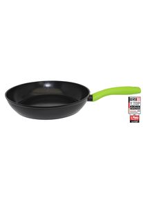 Schmorpfanne ELO Basic "Colorio mit farbigem Protektor", schwarz (gr&uuml;n), B:28,5cm H:5,5cm L:46,5cm &Oslash;:28cm, Pfannen, Schmorpfanne, Soft-Touch-Griff mit Flammenschutz