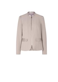 Business-Kost&uuml;m Heine "Hosenanzug Hosenanzug mit sportiven Kontrasten", Damen, Gr. 38, beige (hellgrau), Modisch, Kost&uuml;me Business-Kost&uuml;m
