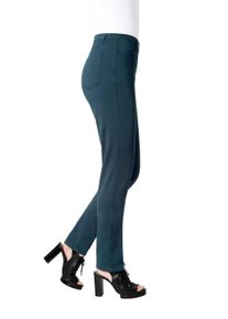 Bequeme Jeans SIEH AN "Stretch-Hose Stretch-Hose mit schmaler Beinweite", Damen, Gr. 27, Kurzgr&ouml;&szlig;en, blau (petrol), Twill, , Sportlich, schmal, Jeans Bequeme Jeans