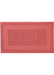 Badematte Kleine Wolke "Lodge, Badvorleger" Gr. 2, rot (marsala), H:80mm, Baumwolle, Badematten, Badematte, Badteppich, Frottier-Qualit&auml;t, Uni Farben, mit Bord&uuml;re