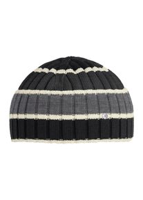Strickm&uuml;tze Burlington "Stripe Fishermen", Damen, Gr. onesize, schwarz-wei&szlig; (schwarz (3000)), M&uuml;tzen Strickm&uuml;tze