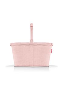 Einkaufskorb Reisenthel "carrybag", rosa (twist blush), B:48cm H:29cm T:28cm, Polyester, Einkaufsk&ouml;rbe, Einkaufskorb, Standf&uuml;&szlig;e, ummantelter Griff zum Umklappen, Innentasche Rei&szlig;verschluss
