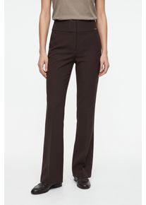 Marlene-Hose Cinque "CISALT", Damen, Gr. 36 (S), N-Gr, braun (dunkelbraun), Web, Obermaterial: 95% Polyester, 5% Elasthan, unifarben, lang, Hosen Marlene-Hose, mit B&uuml;gelfalten