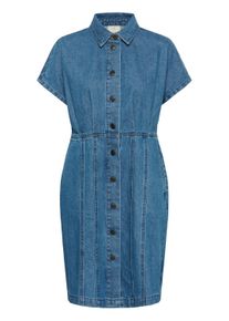 Jeanskleid Kaffe "Denimkleid KAvalena", Damen, Gr. 38, N-Gr, blau (blau denim), Obermaterial: 100% Baumwolle CO., Kleider Jeanskleid