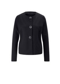 CR&Eacute;ATION L Shirtjacke CREATION L "Shirtjacke Shirtjacke mit Lyocell-Anteil", Damen, Gr. 46, schwarz, Elegant, Rundhals, Shirts Shirtjacke