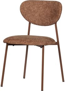 Esszimmerstuhl Woood "Valor Webstoff mit farblich passendem Metallgestell H77 x B46 x T56 cm", braun, bruin, braun, B:46cm H:77cm T:56cm, Polyester, St&uuml;hle, Esszimmerstuhl, (Set, 2 St) Tragkraft 120 kg, pfleigleicht, Hohe Verschlei&szlig;festigkeit
