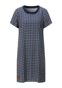 Jerseykleid WITT "Webkleid Webkleid in figurfreundlicher A-Linie", Damen, Gr. 48, N-Gr, blau (marine, ecru, bedruckt), Sportlich, Rundhals, Kleider Jerseykleid