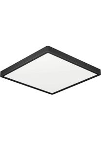Eglo Aufbauleuchte "Fueva 6 Deckenleuchte, Badlampe Decke, Kunststoff, Deckenbeleuchtung", schwarz, 1, H: 2,5cm, 1 Stk., Leuchten, Aufbauleuchte - L22 x B22 x H2,5 cm - schwarz - 10,5W inkl., Aufbauleuchte